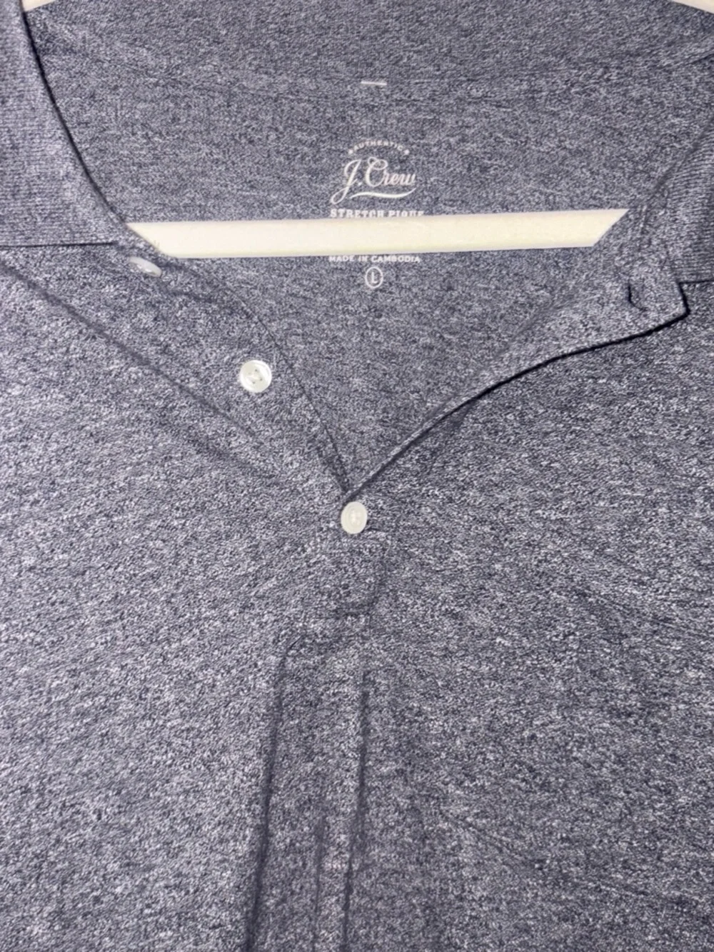 J. Crew Men's Heather Grey Polo Shirt
